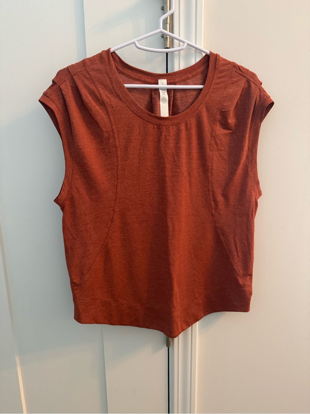 Lululemon Rust Cap-Sleeve Women's Top